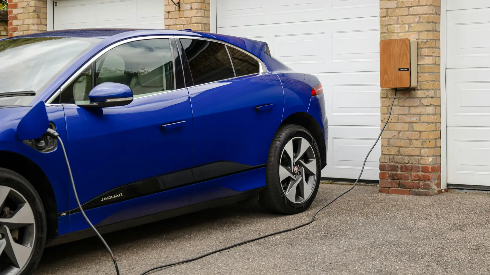 An electric car on charge